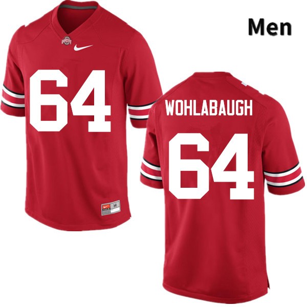 Men's Ohio State Buckeyes #64 Jack Wohlabaugh Red Game College Stitched Football Jersey 23EQ040ZB